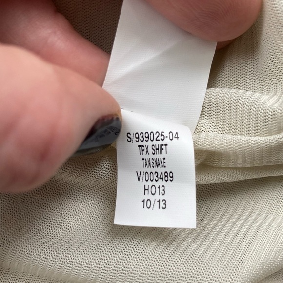 New Old Navy Long Sleeve Neutral Chiffon Snake Print Dress |Size Medium - Picture 13 of 14